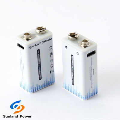 Batterie au lithium-ion rechargeable de 9 V Connecteur USB portable de type C