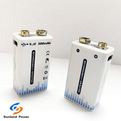 Batterie au lithium-ion rechargeable de 9 V Connecteur USB portable de type C
